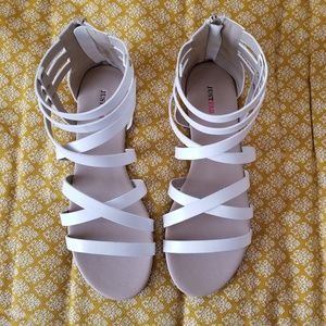 White Tristane gladiator sandals